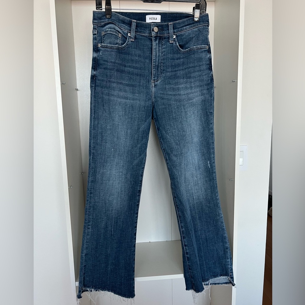 Pistola straight jean with slight bootcut and stretch, size 29, barely worn
